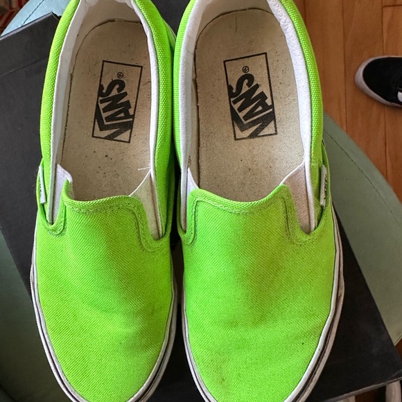 Vans Neon Green Slip On - Picture 2 of 2